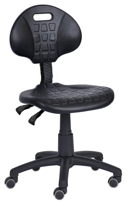 PUR 01 K židle provozní, kříž nylon, bez područek, kolečka na tvrdé podlahy